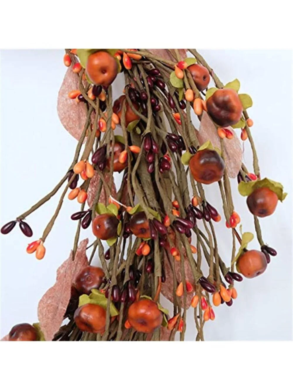 Mini Pumpkin Pip Berry Wreath for Front Door 12 Inches Fall Wreath Indoor